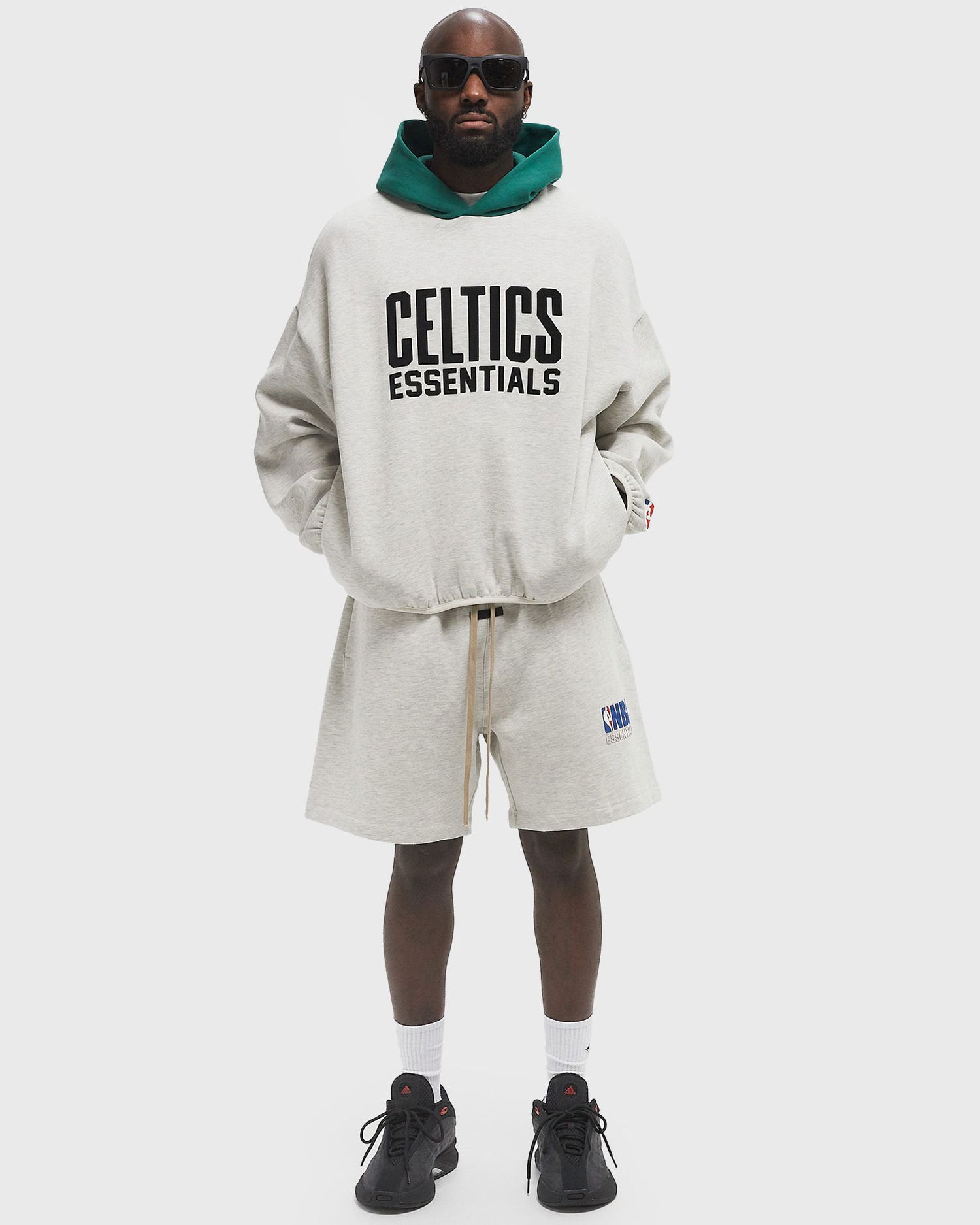 Mikina Fear of God Fear of God Essentials Boston Celtics Pull Over Hoodie Šedá | 192AL246303F, 1