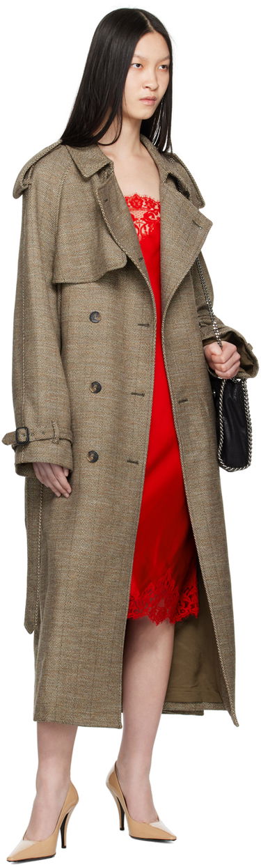 Trenčkot Stella McCartney Stella McCartney Belted Trench Coat Hnedá | 6700383EJ701, 4