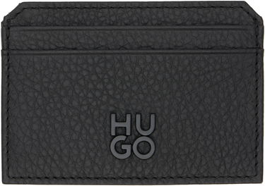 Peňaženka BOSS Leather Card Holder Čierna | 50541976, 0