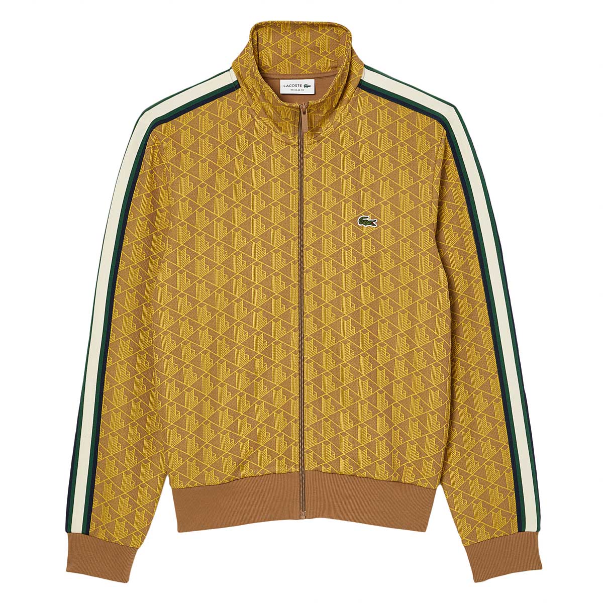 Mikina Lacoste Paris Jacquard Monogram Zipped Sweatshirt Oranžová | SH1368-00-QIB, 1