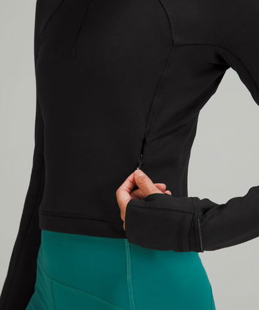 Mikina lululemon It's Rulu Cropped Half-Zip Running Top Čierna | prod10641685, 4