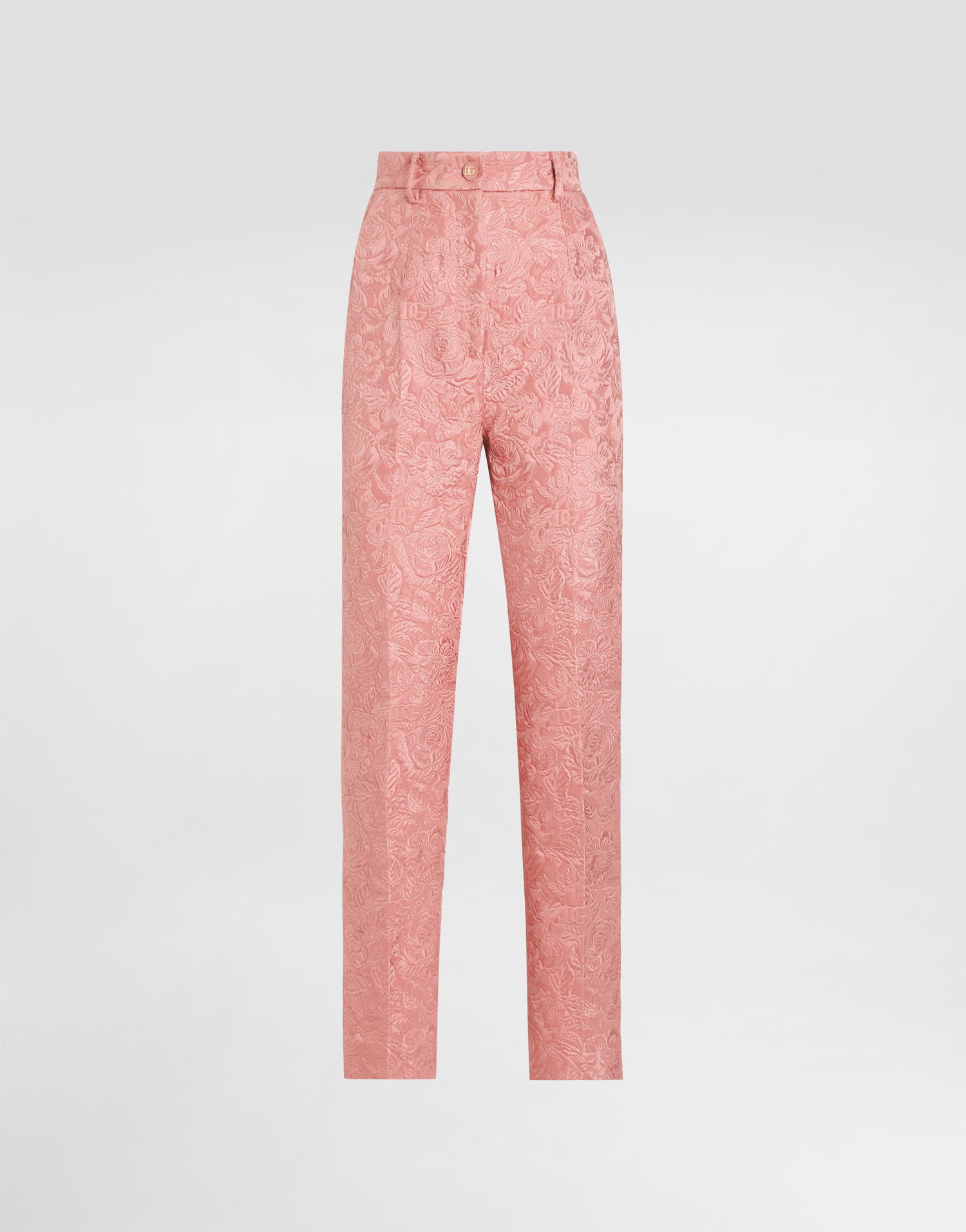 Nohavice Dolce & Gabbana Dolce & Gabbana Tailored Quilted Floral Jacquard Pants Ružová | FTAM2THJMQKF0473, 0