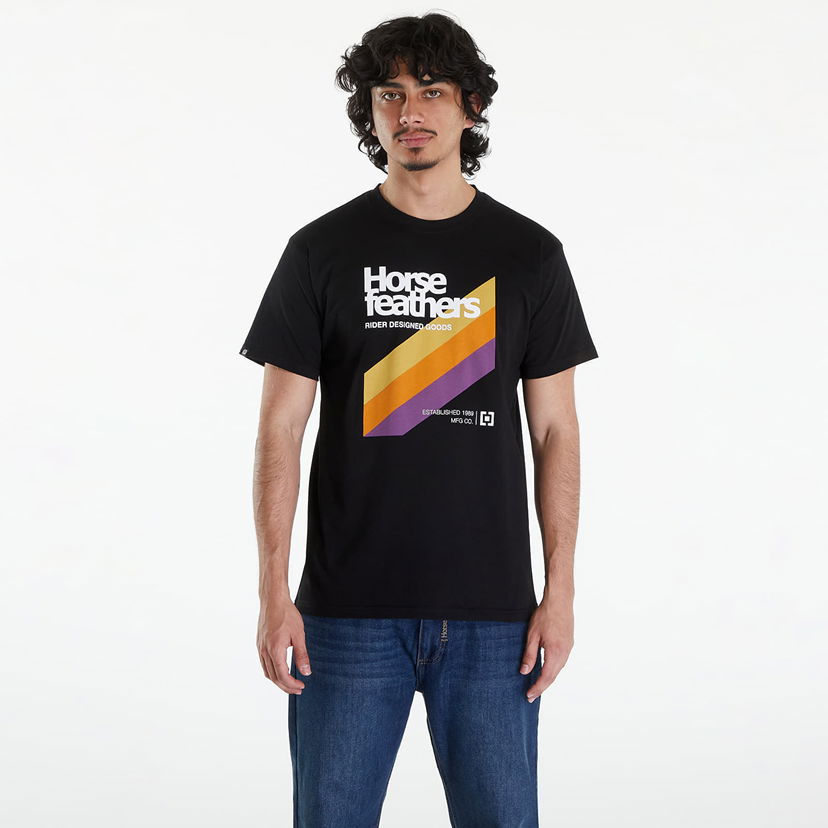 Tričko Horsefeathers VHS T-Shirt Black Čierna | SM1339A