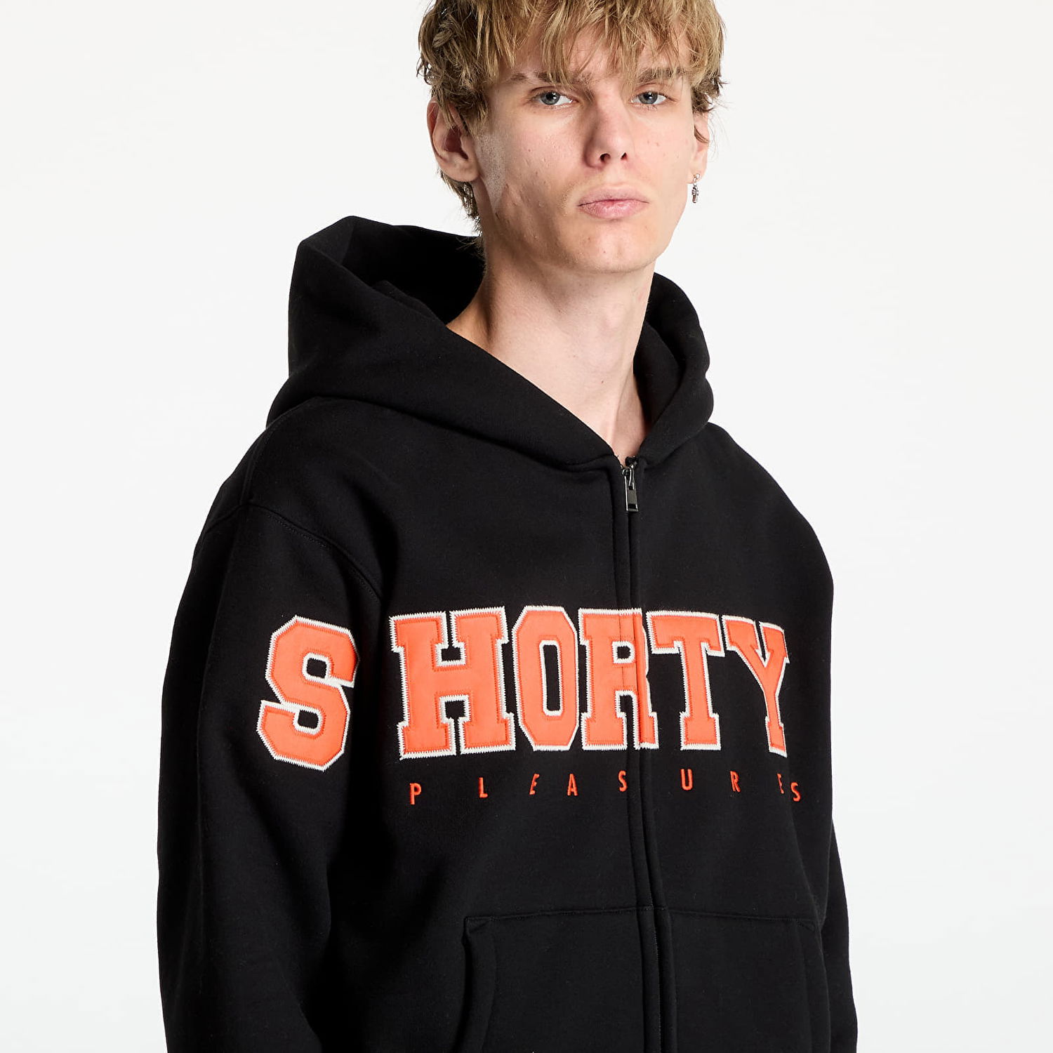 Mikina Pleasures Wave Zip Hoodie Black Čierna | P24F017 BLACK, 1