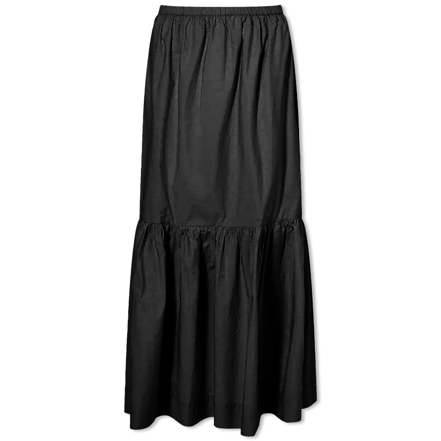 Sukňa GANNI Maxi Flounce Skirt Čierna | F7919-099, 0