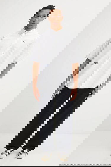 Košeľa AAPE by A Bathing Ape Short-Sleeved Regular Fit Button-Down Cotton Shirt AAPE Now Biela | AAPSRM8518XAO, 4