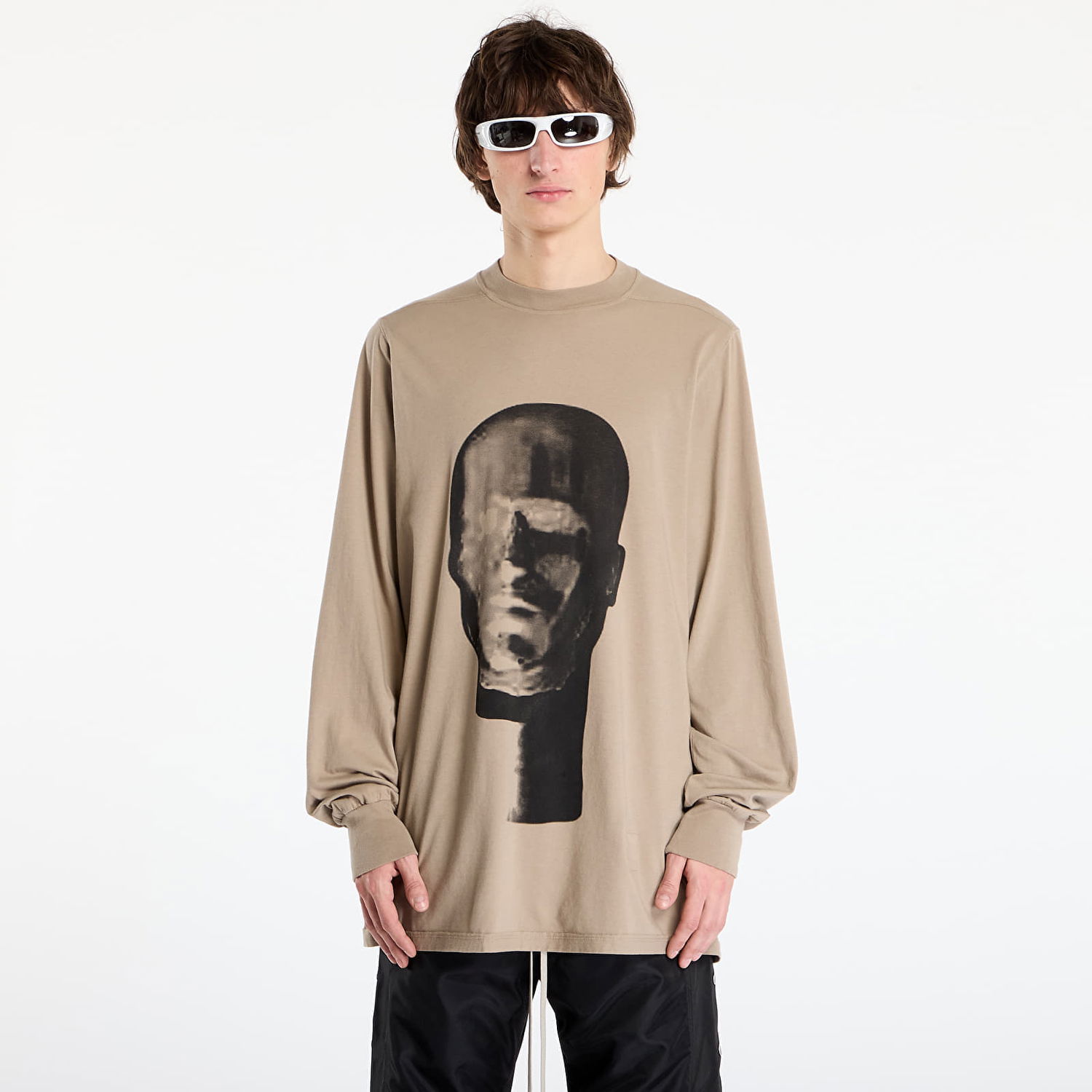 Tričko Rick Owens Rick Owens DRKSHDW Jumbo Long Sleeve T-Shirt Béžová | DU02E7261 RNEP1 8809, 0