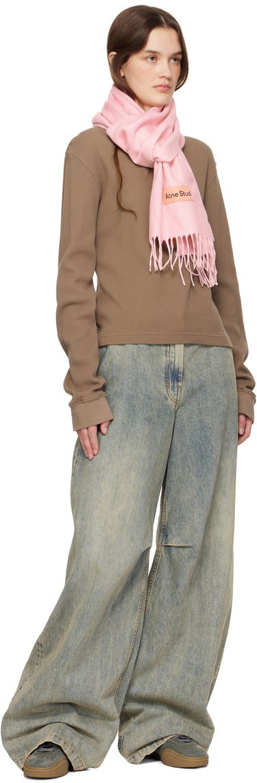 Šál Acne Studios Acne Studios Cashmere Jacquard Scarf Ružová | CA0366-, 2