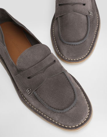 Tenisky a topánky Dolce & Gabbana Reversed Calfskin Driver Loafers Šedá | A50739AS70780730, 3