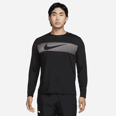Mikina Nike Miler Flash Dri-FIT UV Čierna | FB8552-010, 0