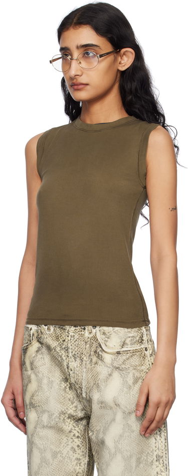 Tielko Acne Studios Acne Studios Ribbed Tank Top Zelené | AL0437-, 3