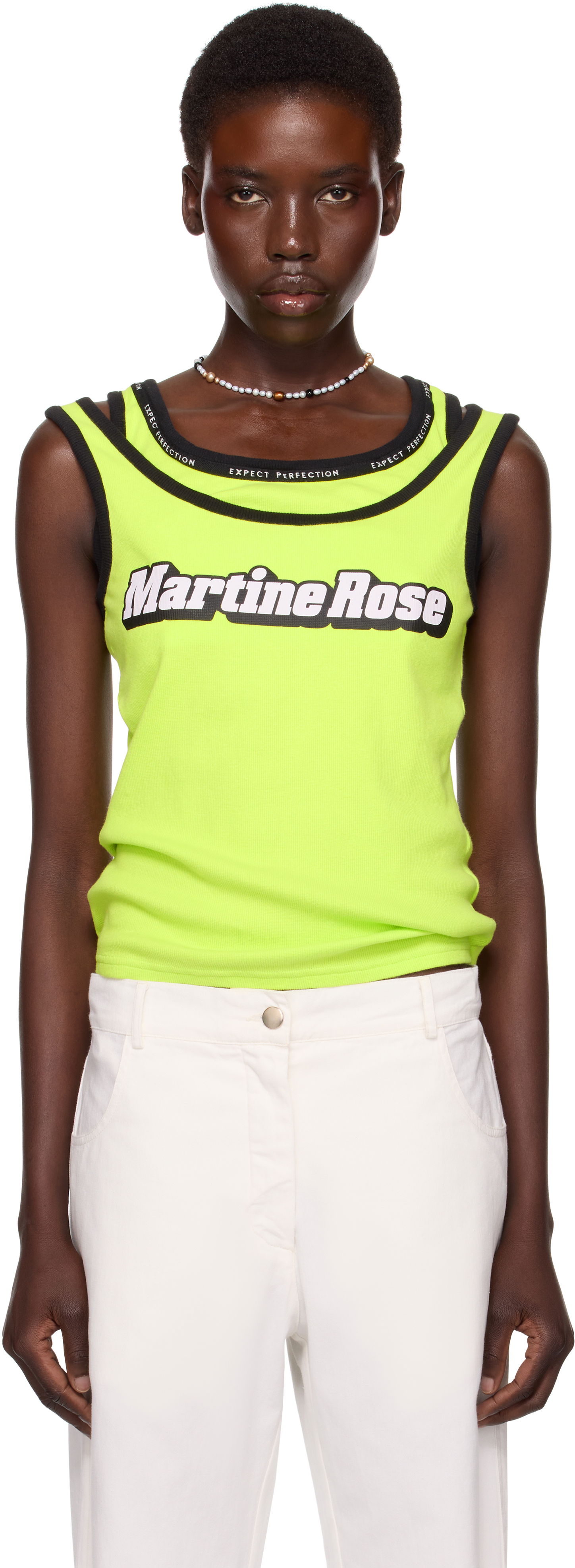 Tielko Martine Rose Martine Rose Folded Vest Tank Top Žltá | 634JS03404, 0