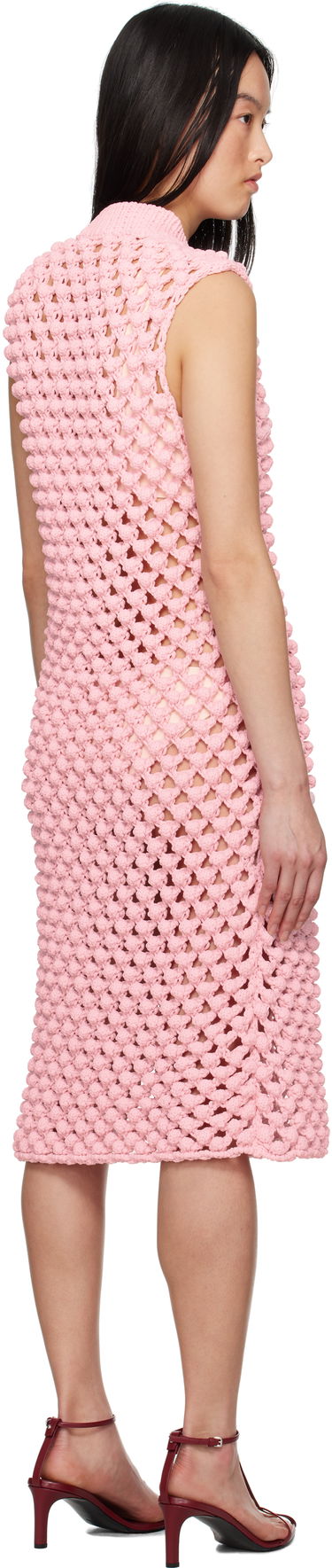 Šaty Jil Sander Jil Sander Sleeveless Crochet Midi Dress Ružová | J02CT0491_J19157, 2