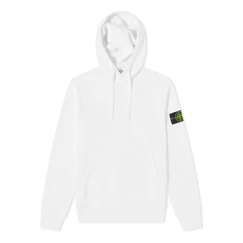Mikina Stone Island Garment Dyed Popover Hoodie Biela | 741564151-V0001
