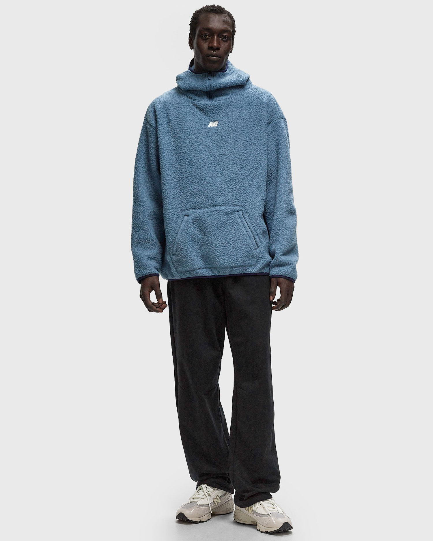 Mikina New Balance Sherpa Fleece Hoodie Modrá | MT44584HEB, 0