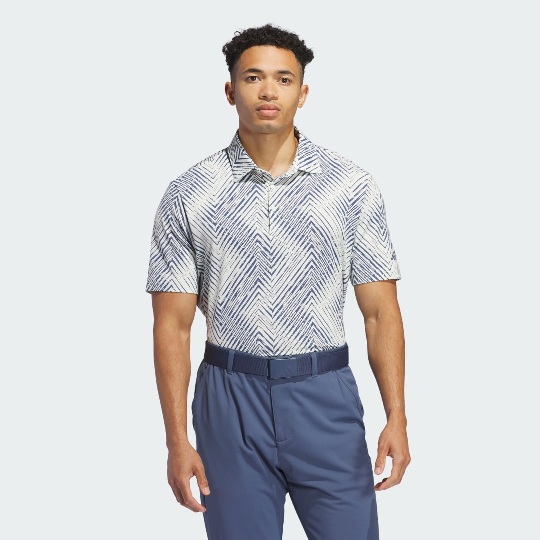 Polo tričko adidas Performance Ultimate365 Allover Print Polo Shirt Šedá | IU4386, 0