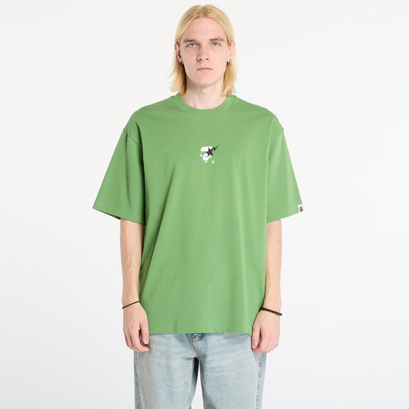 Tričko BAPE Bape Sta Ape Face Relaxed Fit Tee Zelené | 001TEL801321MGRN