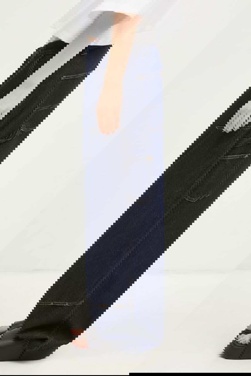 Džínsy Carhartt WIP Brandon Double Knee Pant medium waist Navy | I034635.102, 1