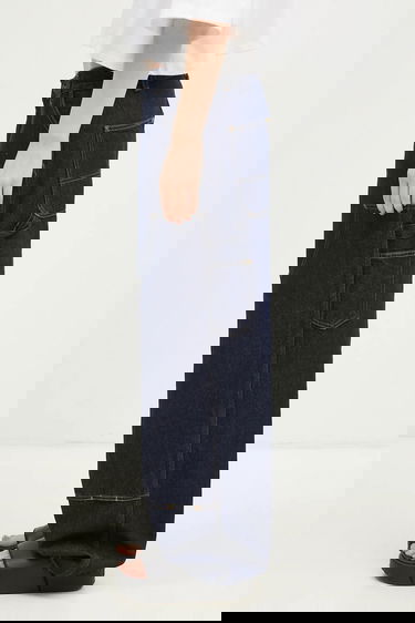 Džínsy Carhartt WIP Brandon Double Knee Pant medium waist Navy | I034635.102, 1