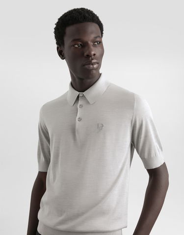 Polo tričko Dolce & Gabbana Dolce & Gabbana Silk Polo-Shirt with Logo Embroidery Šedá | GXZ02ZJBSK3N0493, 3