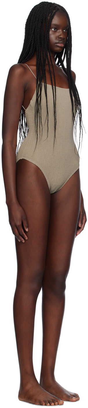Plavky TOTEME TOTEME Women's Smocked One-Piece Swimsuit Zelené | 241-WSW1080-FB0130, 1