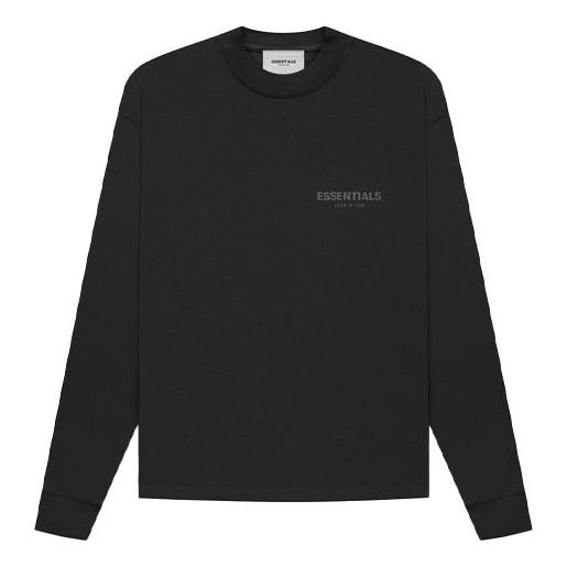 Tričko Fear of God Essentials Long Sleeve Tee Čierna | FOG-FW21-200