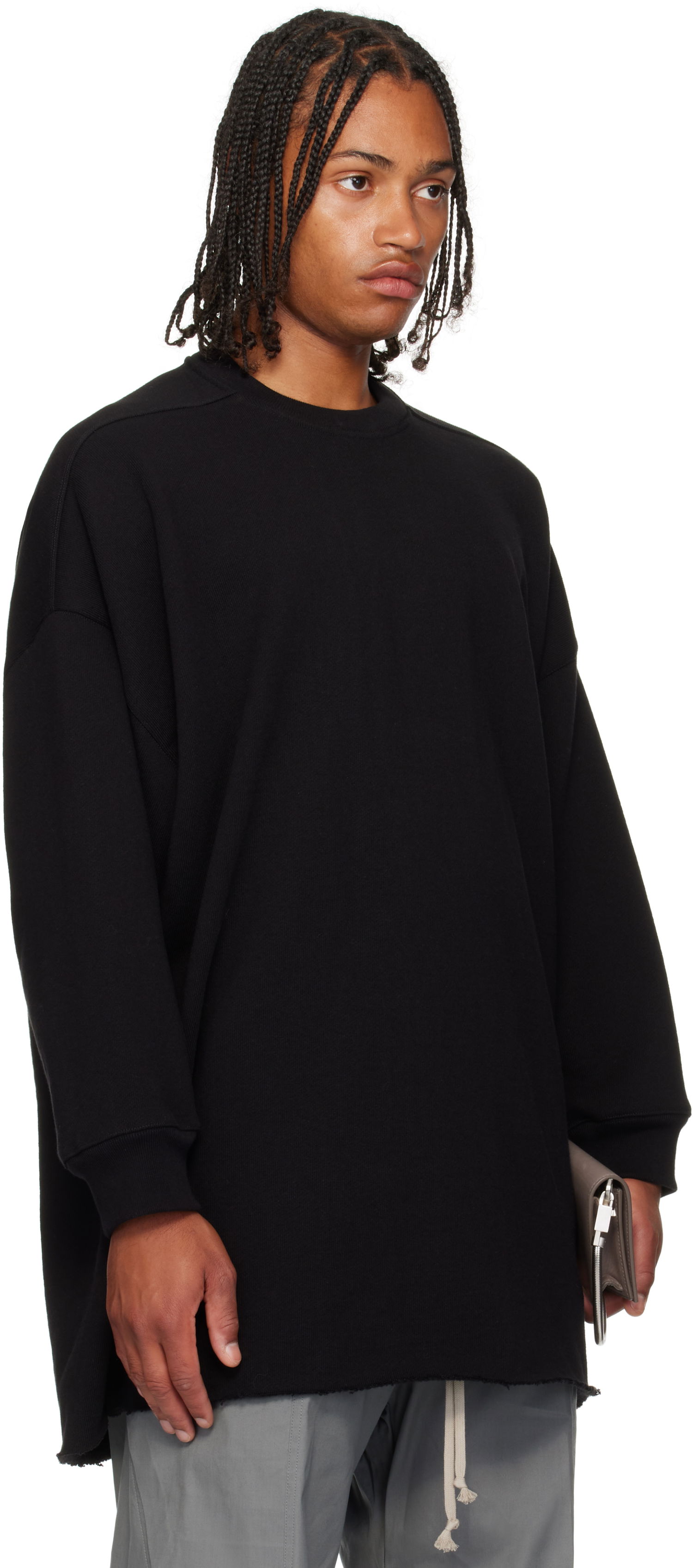 Mikina Rick Owens Rick Owens Concordians Tommy Long Sleeve Sweatshirt Čierna | RU02E1276 JTC, 1