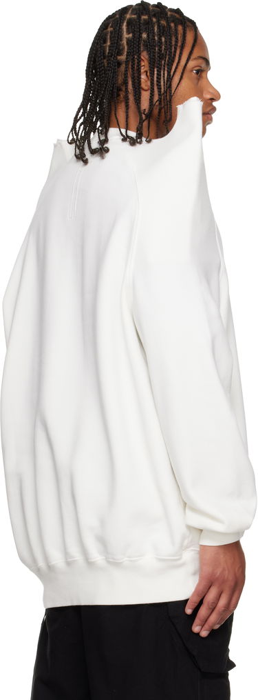 Mikina Rick Owens Concordians Tecsweat Padded Shoulder Sweatshirt Biela | DU02E7272 FEP3, 2