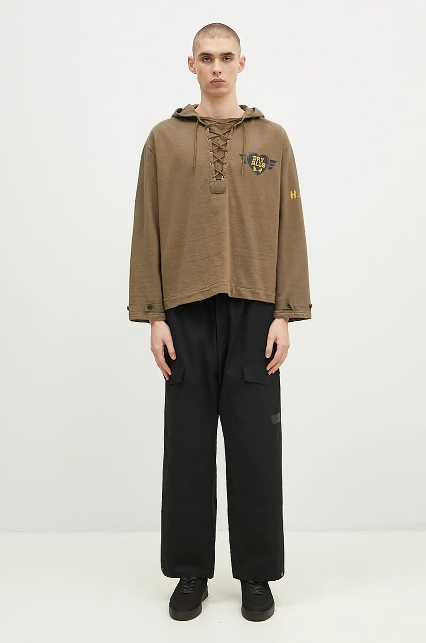 Lace-Up Hooded Pullover