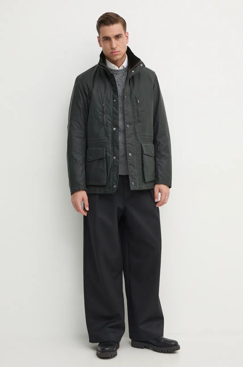 Bunda Barbour Falstone Wax Jacket Zelené | MWX2346, 1