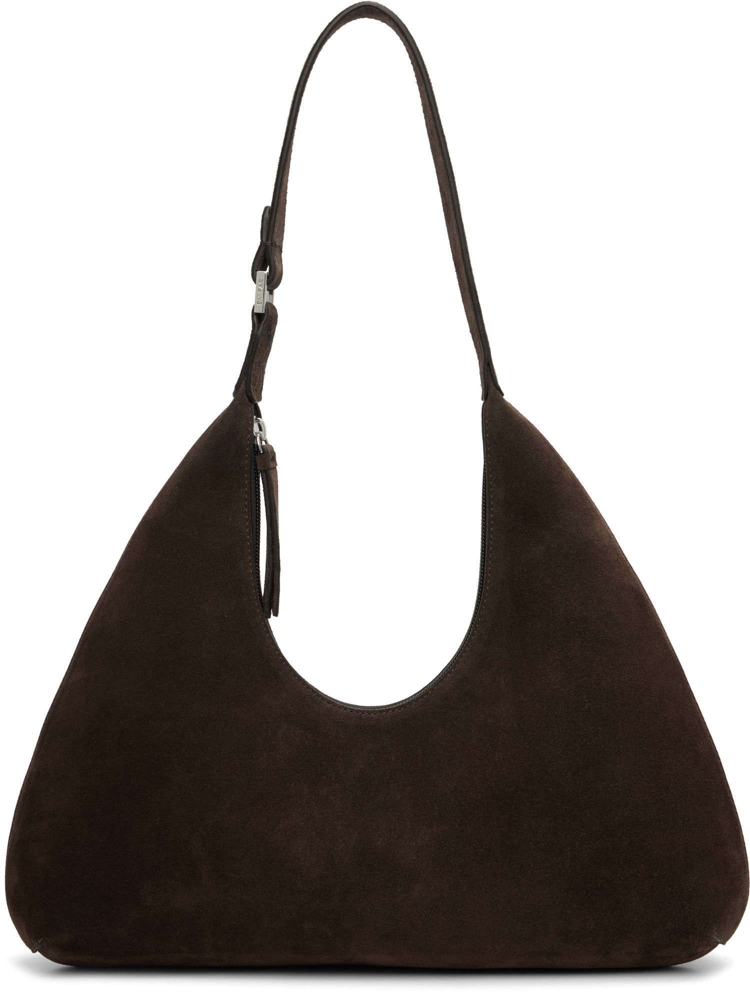 Taška cez rameno BY FAR BY FAR Amber Suede Shoulder Bag Hnedá | MWBSB001KL009BR054PL, 0