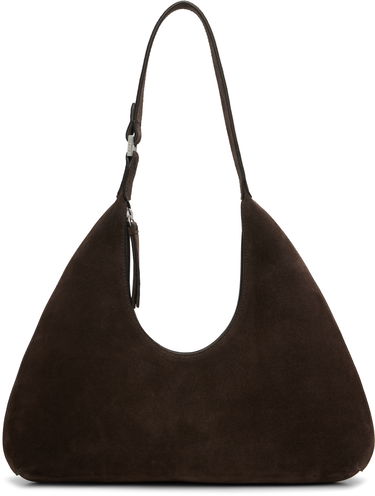 Taška cez rameno BY FAR BY FAR Amber Suede Shoulder Bag Hnedá | MWBSB001KL009BR054PL, 0