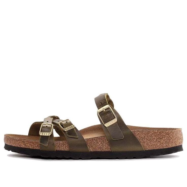 Tenisky a topánky Birkenstock Franca Oiled Leather Narrow Fit Sandals Zelené | 1024059