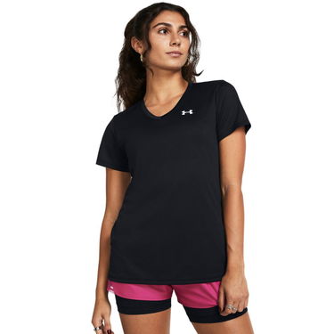 Tričko Under Armour Tech Solid V-Neck Short Sleeve T-Shirt Čierna | 1384229-001, 0