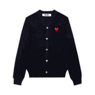 Sveter Comme des Garçons PLAY Knit Cardigan Red Heart Navy | AZ N008 051 2, 0
