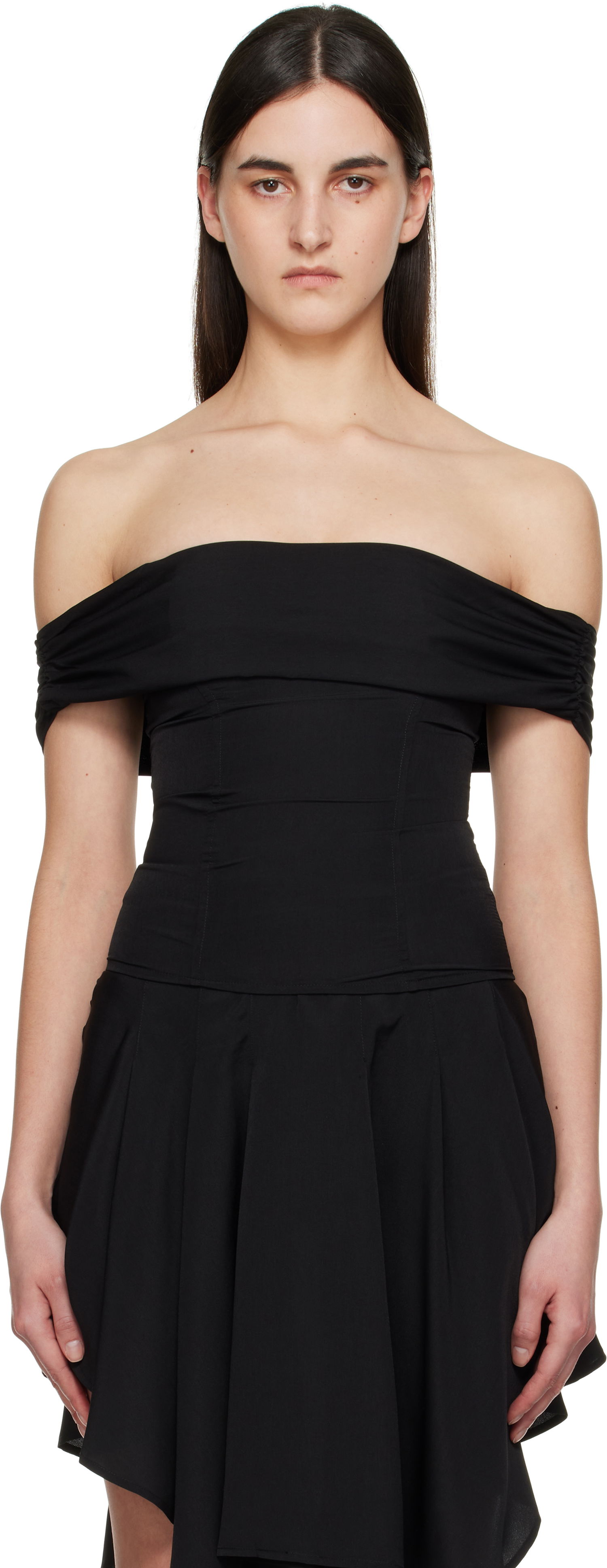 Šaty Miaou Miaou Magda Off-The-Shoulder Top Čierna | 7090GGTBLK, 0