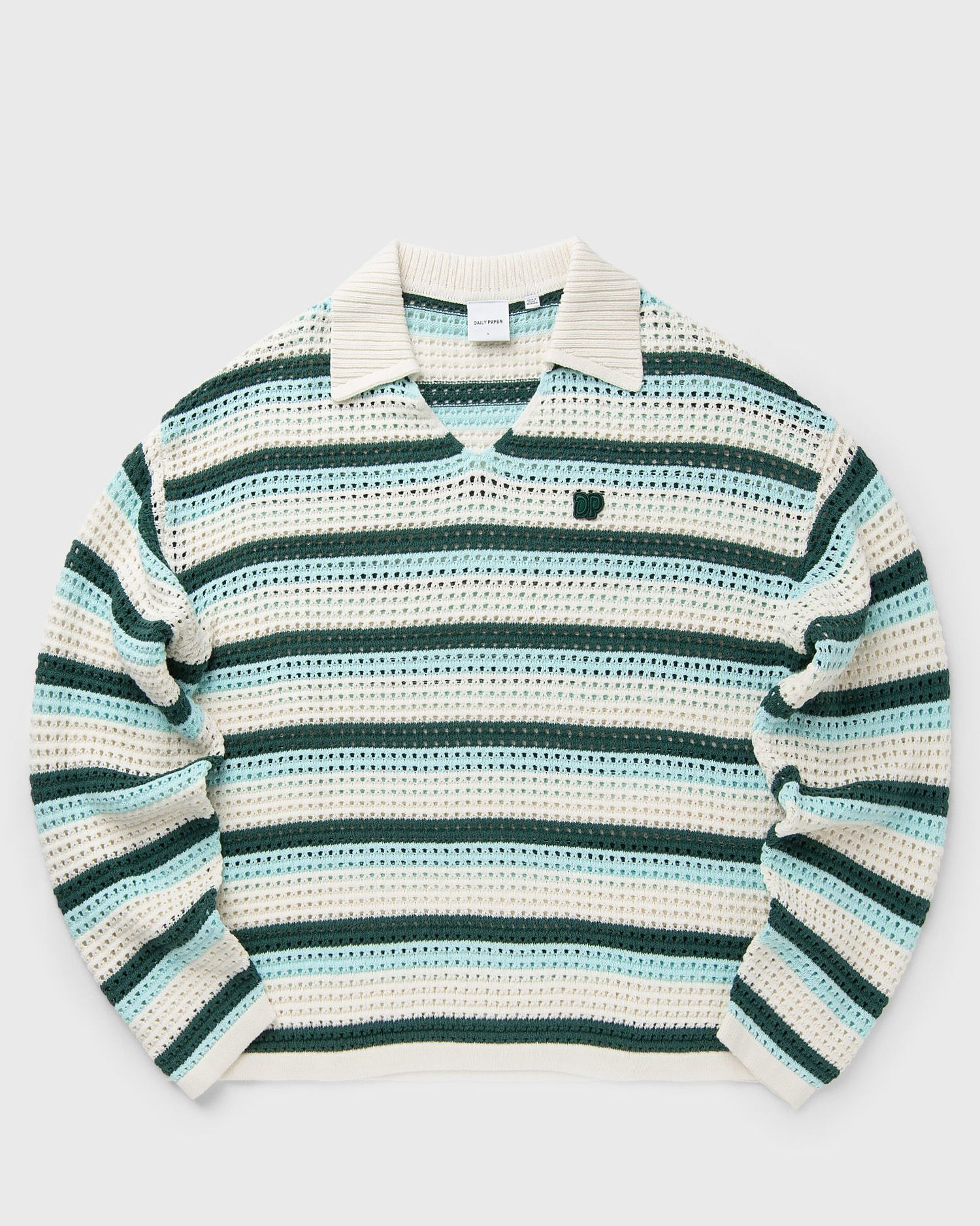 Sveter DAILY PAPER Crochet Knit Striped V-Neck Sweater Rôznofarebný | 2513034, 1