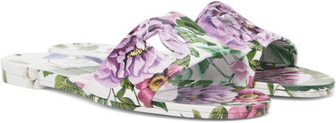 Šaty Dolce & Gabbana Dolce&Gabbana Floral Print Rubber Slides Biela | CW2215 A6L05, 3