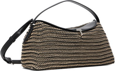 Taška cez rameno TOTEME TOTEME T-Lock Woven-Leather Shoulder Bag Čierna | 252-WAL961-LE0134, 4