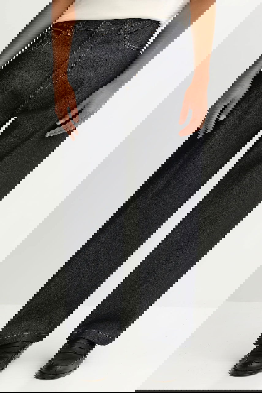 Džínsy Carhartt WIP Brandon Pant Dark Wash Wide-Leg Jeans Čierna | I035893.101, 0