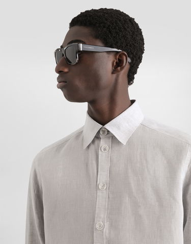 Košeľa Dolce & Gabbana Dolce & Gabbana Martini Linen Shirt Šedá | G5MM4ZGJ662S8290, 3