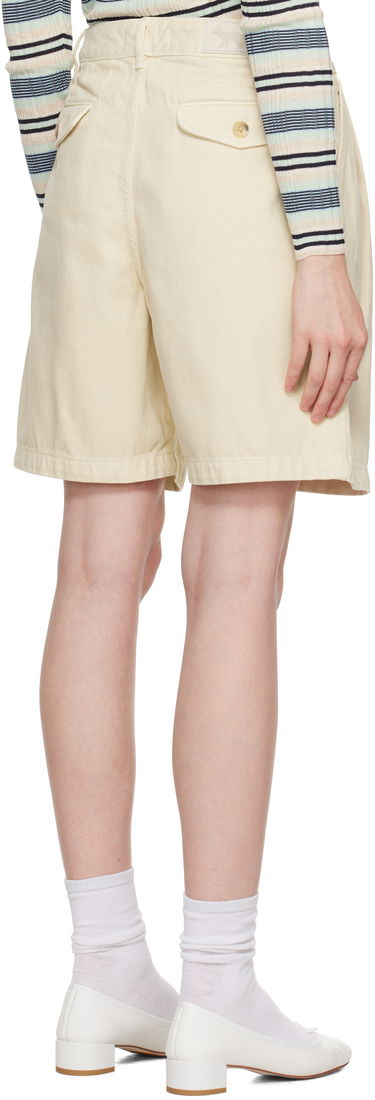 Šortky MAISON KITSUNÉ Maison Kitsuné Pleated Bermuda Denim Shorts Žltá | OW01114WD4012, 2