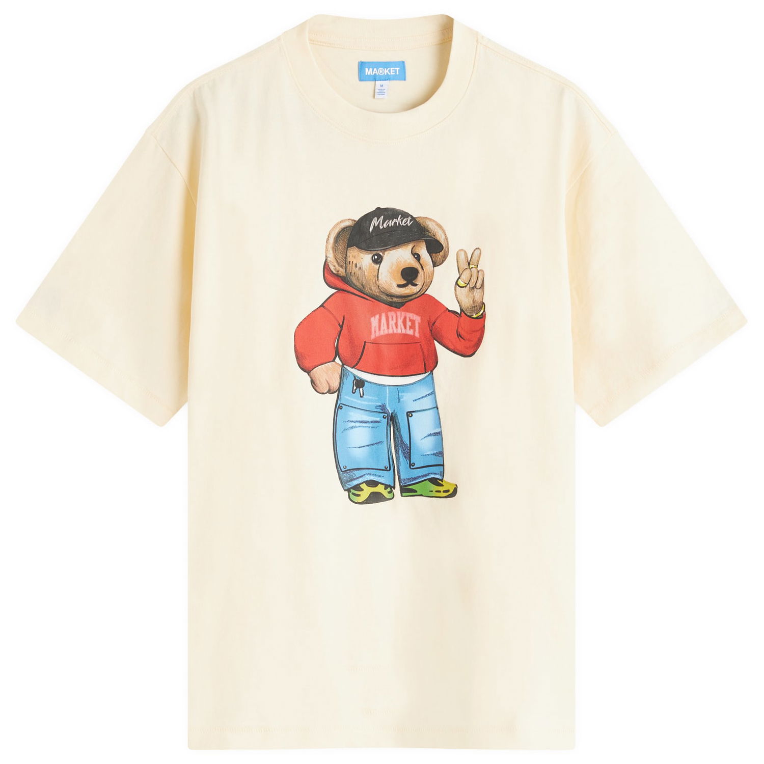 Tričko MARKET MARKET Fit Check Bear T-Shirt Béžová | 399002171-CRE, 0