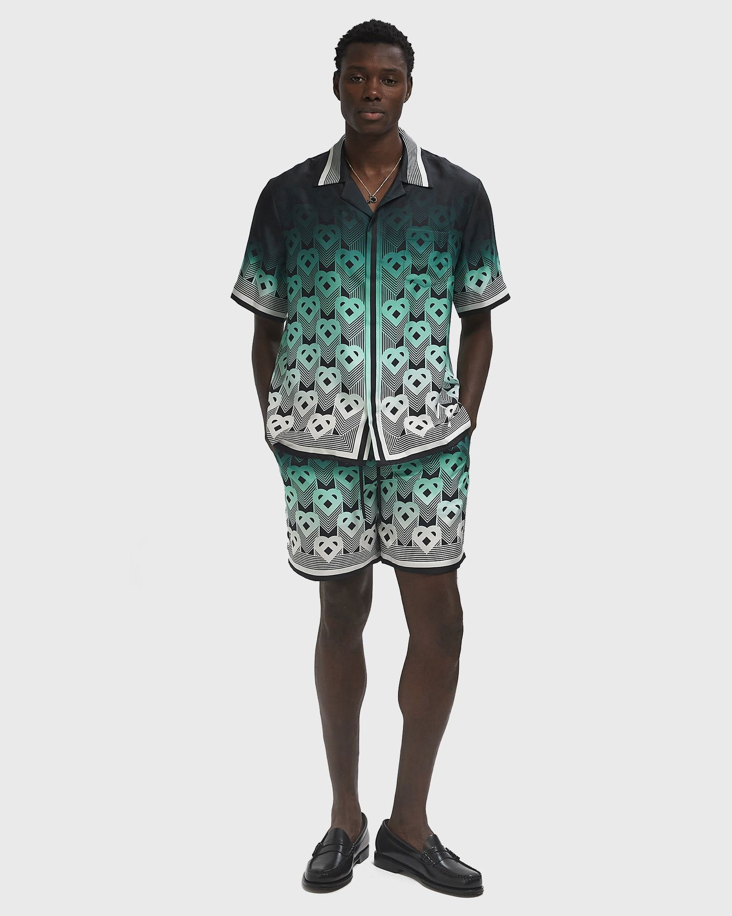 Šortky Casablanca Printed Drawstring Shorts Čierna | MPF25-TR-012-01, 1