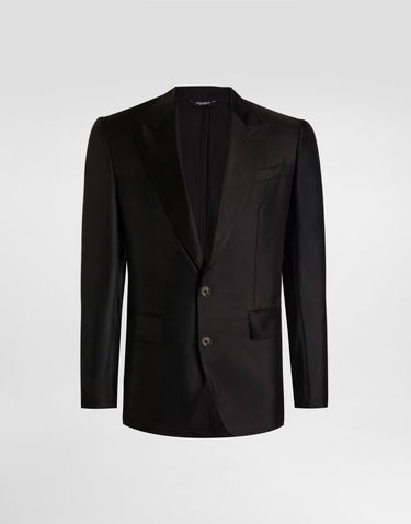 Bunda Dolce & Gabbana Dolce & Gabbana Sicilia Light Single-Breasted Silk Twill Jacket Čierna | G2UQ8TFU10SN0000, 0