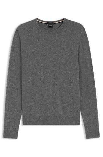 Sveter BOSS Regular-fit pure cashmere sweater Šedá | 50546690