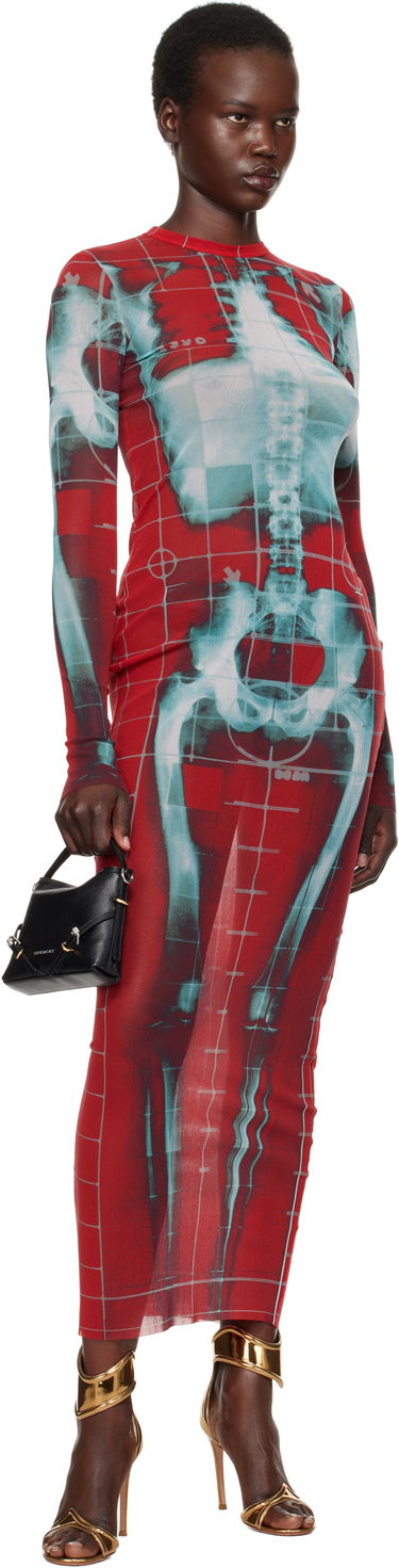 Šaty Jean Paul Gaultier Jean Paul Gaultier 'The Squeletor' Maxi Dress Červená | 25/33-F-RO309-T580-3058, 3