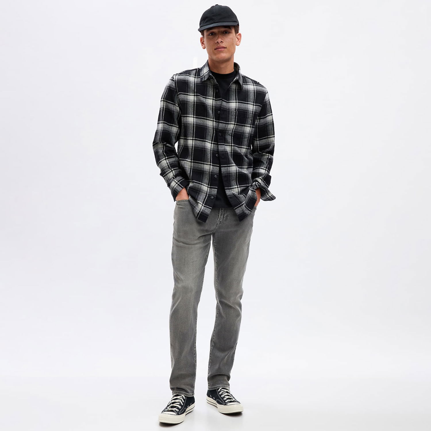 Džínsy GAP Denim Pants Slim Grey Wash Šedá | 749094-00, 0