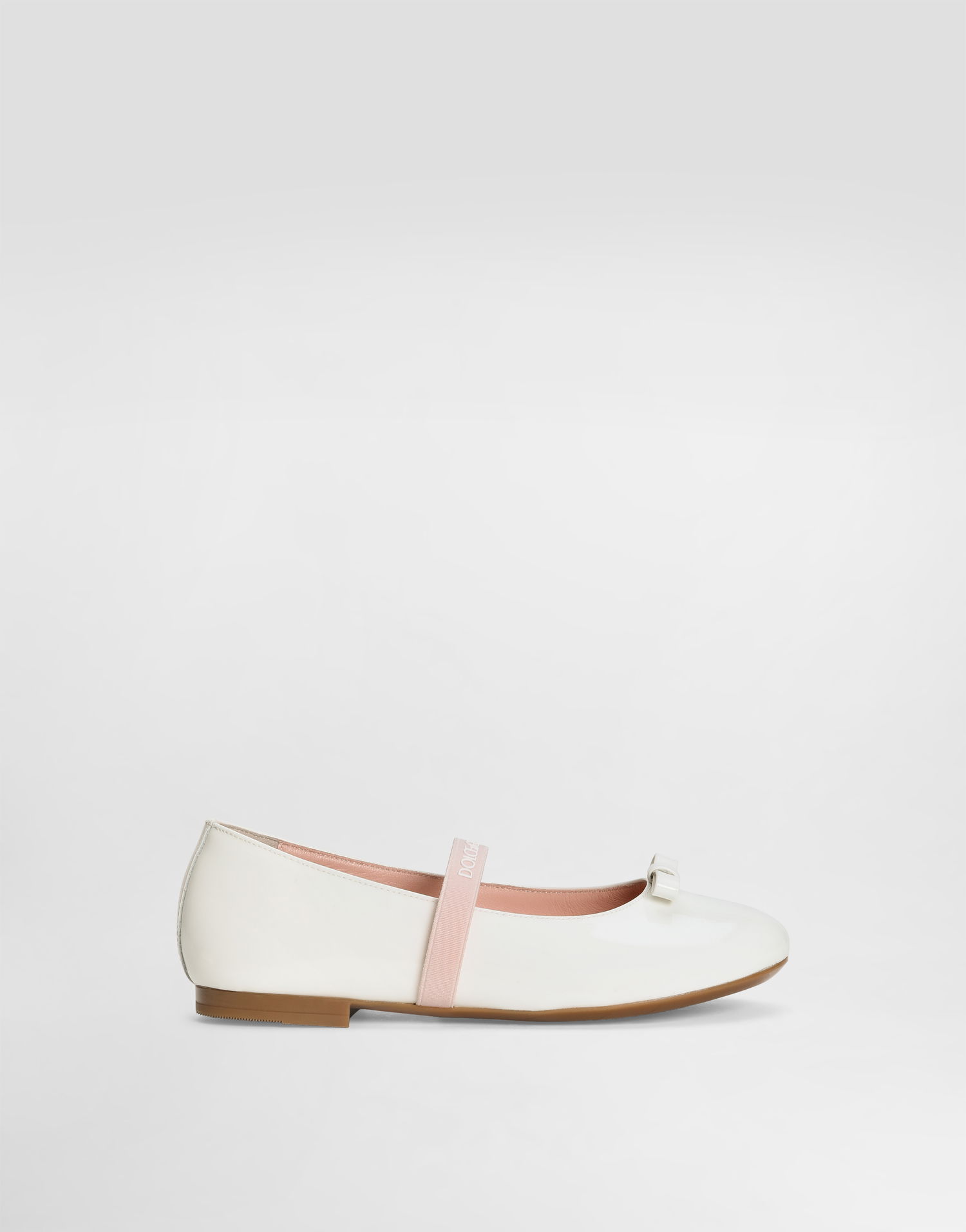 Doplnky Dolce & Gabbana Dolce & Gabbana Patent Leather Ballet Flats with Bow Biela | D11294A483187682, 0