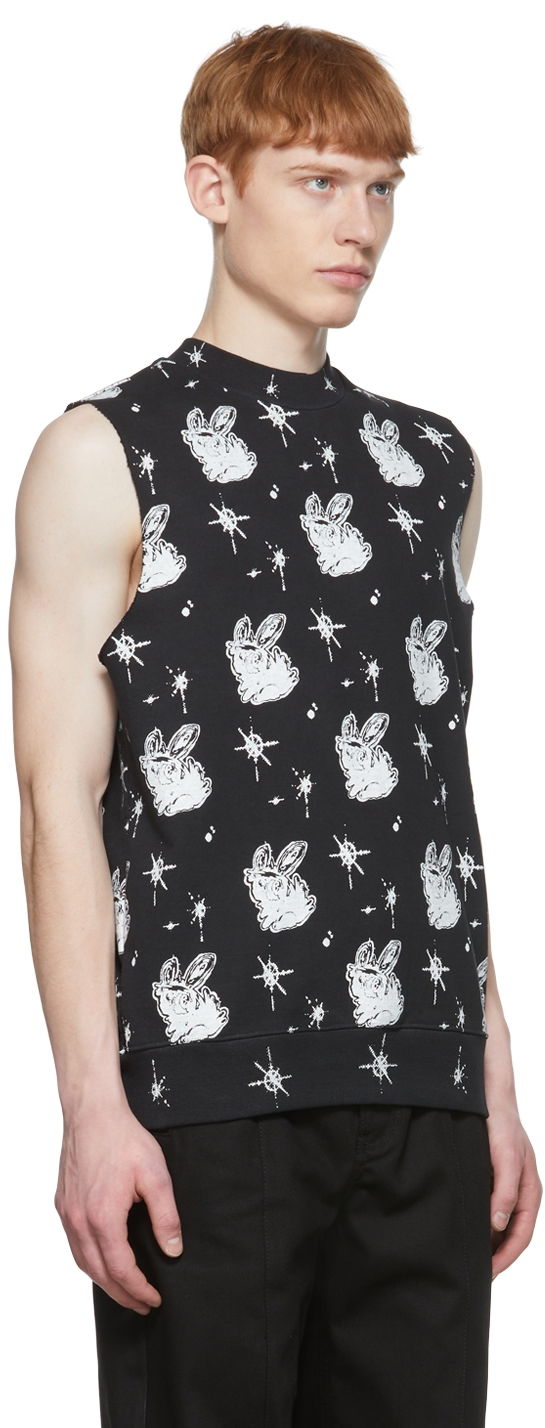 Tielko We11done We11done Cotton Graphic-Print Sleeveless T-Shirt Čierna | WD-TV1-22-559-U-BK, 1